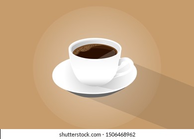 Hot coffee Poster Advertisement  Vector Illustration