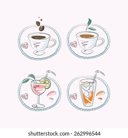 Hot coffee and refreshments for restaurant menu