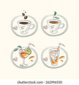 Hot coffee and refreshments for restaurant menu
