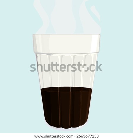 hot coffee served in a brazilian typical glass
