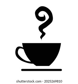 hot coffee silhouette icon vector design. good for cafe logo
