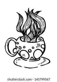 hot coffee simple icon