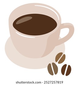 Café caliente Ilustración vectorial simple