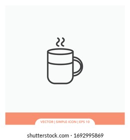 Símbolo de café caliente Icono Ilustración vectorial