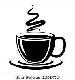 hot coffee tea cup icon vector illustration