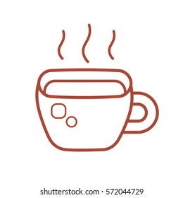 Hot coffee or tea cup icon.