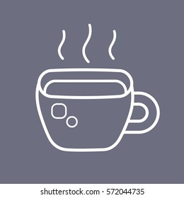 Hot coffee or tea cup icon.