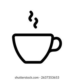 Hot Coffee or Tea Cup with Visible Swirling Vapor