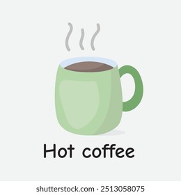 Hot Coffee Vector: Cozy Winter Warm Beverage Design