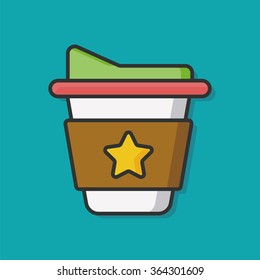 hot coffee vector icon