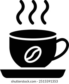 Ilustración de diseño de icono de Vector de café caliente