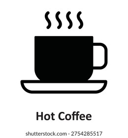 Hot Coffee Vector Icon which can easily modify or edit

