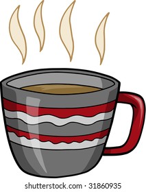Hot Coffee Vector Illustration