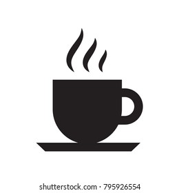 Hot Coffee. Vector. Illustration. Isolate on white background.