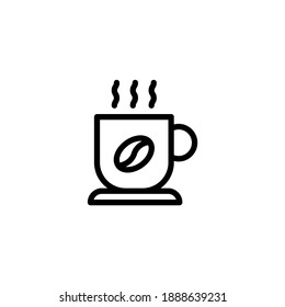 icono de línea vector de café caliente
