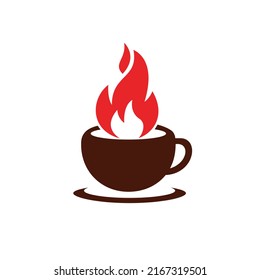 Hot-Kaffee-Vektorlogo-Design-Vorlage.	