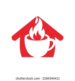 Hot-Kaffee-Vektorlogo-Design-Vorlage.	