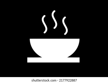 scharfer Kaffee, Vektorgrafik auf schwarzem Hintergrund