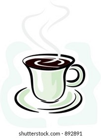 Hot coffee/cacao drink.Vector illustration
