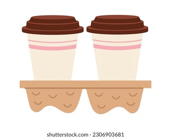 scharfe Kaffees in der Vektorgrafik des Papiercups