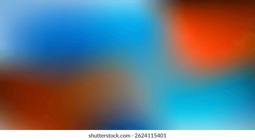 Hot and cold abstract background featuring vibrant orange and deep blue textures. Strong contrast gradient with dark green-blue and matte amber tones.