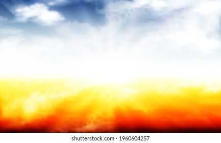 Hot and cold cloud color, vector art illustration.