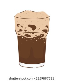 Hot and cold coffee beverage. Drink cup vector flat icon. Vector illustration EPS10