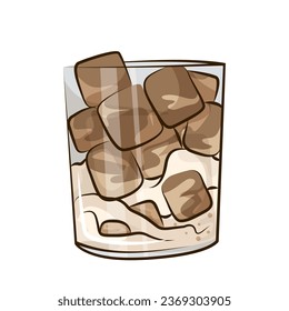 Hot and cold coffee beverage. Drink cup vector flat icon. Vector illustration EPS10