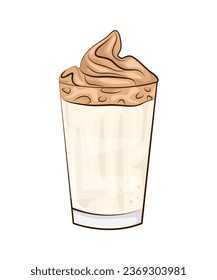 Hot and cold coffee beverage. Drink cup vector flat icon. Vector illustration EPS10