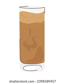 Hot and cold coffee beverage. Drink cup vector flat icon. Vector illustration EPS10