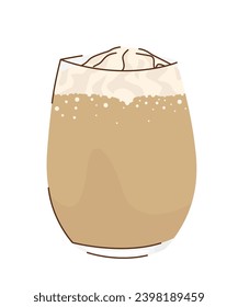 Hot and cold coffee beverage. Drink cup vector flat icon. Vector illustration EPS10