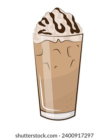 Hot and cold coffee beverage. Drink cup vector flat icon. Vector illustration EPS10