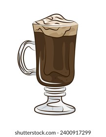 Hot and cold coffee beverage. Drink cup vector flat icon. Vector illustration EPS10