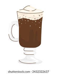 Hot and cold coffee beverage. Drink cup vector flat icon. Vector illustration EPS10