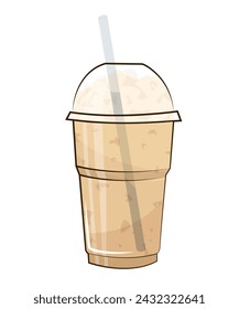 Hot and cold coffee beverage. Drink cup vector flat icon. Vector illustration EPS10