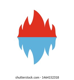 Hot and cold creative icon logo - vector