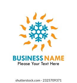Hot and cold design template illustration