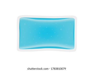 Hot And Cold Gel Pack Vector . First Aid On White Background