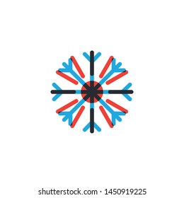 Hot and cold icon graphic design template