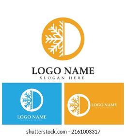 Hot and cold icon graphic design template