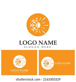 Hot and cold icon graphic design template