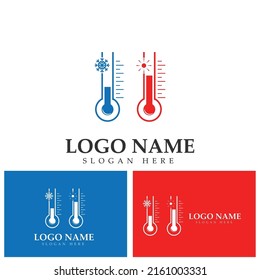 Hot and cold icon graphic design template