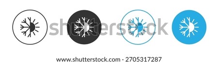Hot and cold icon. Graphic icon design template