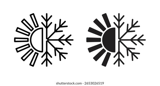 Hot and cold icon Logo Design Vector Template Illustration