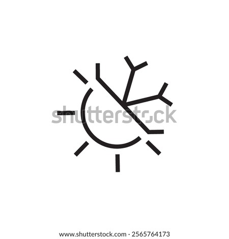 hot cold icon outline vector eps editable stroke