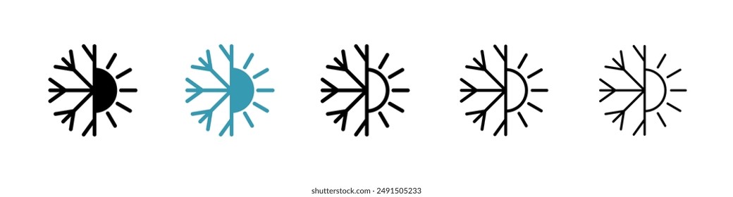 Paquete de iconos calientes y fríos