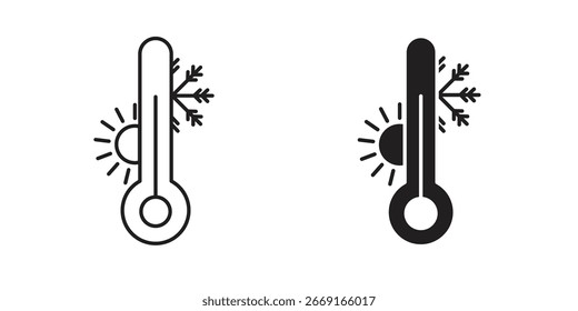 Icono caliente y frío. Ilustración vectorial. Ilustración vectorial aislada. Ilustración EPS.