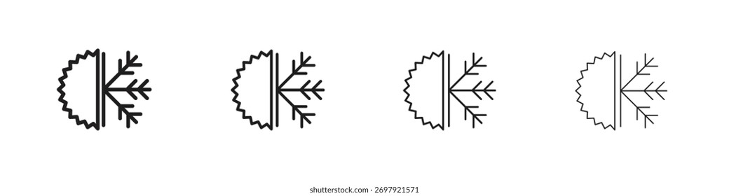 Hot and cold icon vector illustration. EPS 10 editable vector.