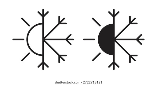 Hot and cold icon for web and app. vector illustration eps