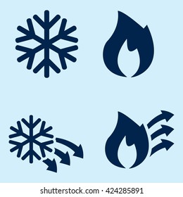 Hot And Cold Icons